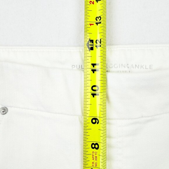Chicos Womens Alabaster White Eyelet Hem Pull-On Ankle Jegging Size 1R US 8R NWT - Picture 10 of 11